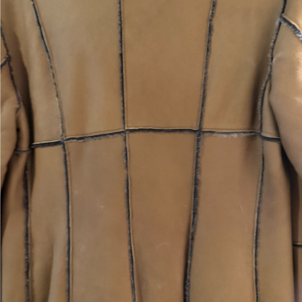 Women's Tan Shearling Coat - Picture 4 of 8
